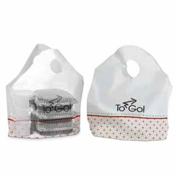 Novolex Bagcraft ToGo! Soft Loop HDPE Carryout Bag White Printed 21 in. X 10 in. X 18 in., 500PK 300552